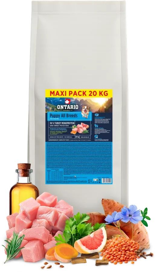 Ontario Puppy All Breeds Monoprotein Turkey & Sweet Potatoes 20 kg