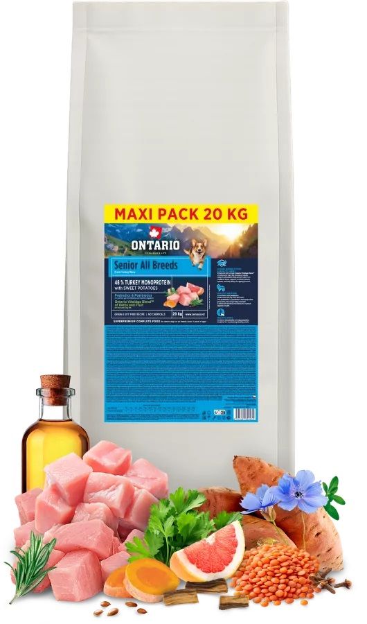Ontario Senior All Breeds Monoprotein Turkey & Sweet Potatoes 20 kg