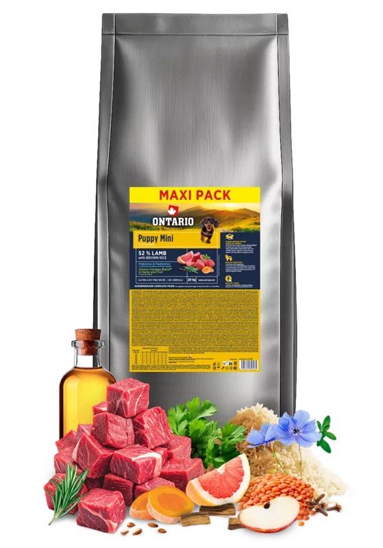 Ontario Puppy Mini Lamb & Brown Rice 20 kg