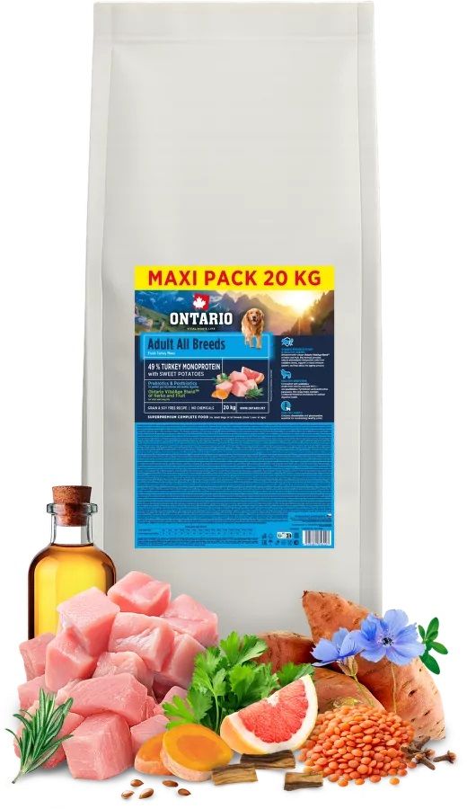 Ontario Adult All Breeds Monoprotein Turkey & Sweet Potatoes 20 kg