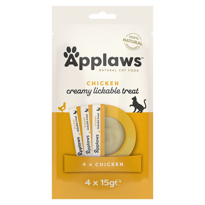 Applaws Chicken Creamy Lickable Treat poslastica za mačke 4 x 15 g
