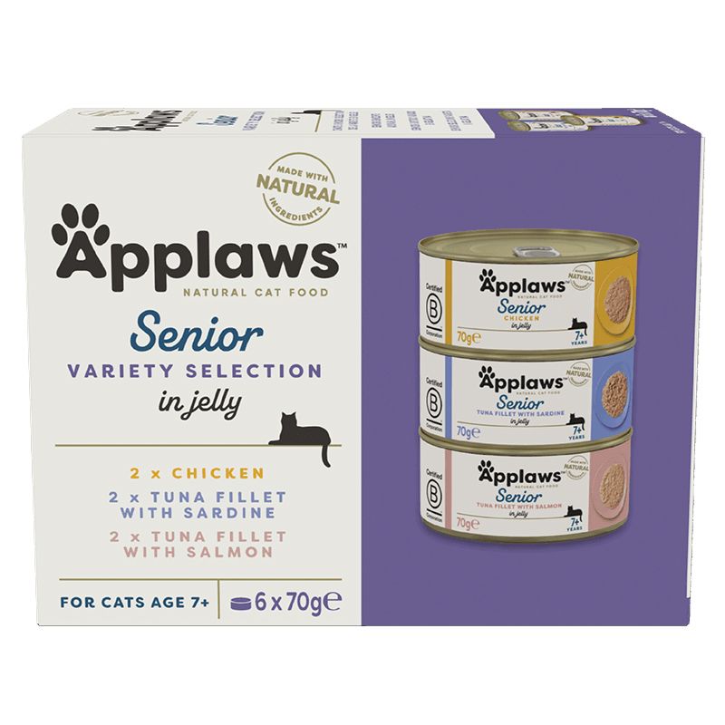 Applaws Senior Variety Selection Konzerva za mačke, izbor u želeu 6 x 70 g