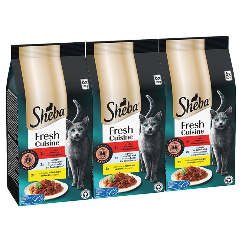 Sheba Fresh Cuisine Okus Pariza vrećice u umaku 3 x (6x50 g)