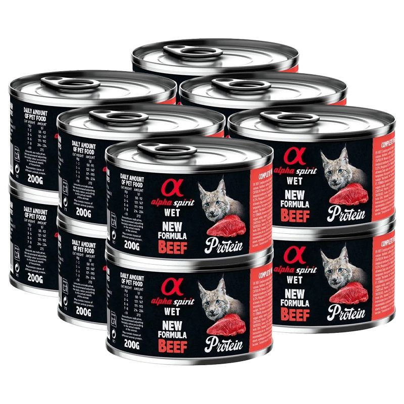 Alpha Spirit Cat Adult Beef Protein 12 x 200 g