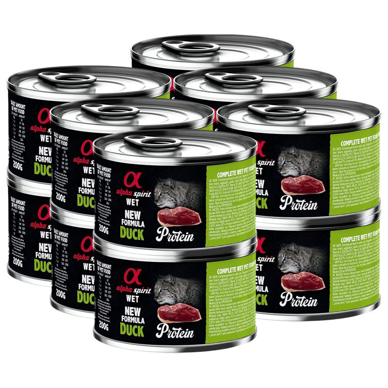 Alpha Spirit Cat Adult Duck Protein 12 x 200 g