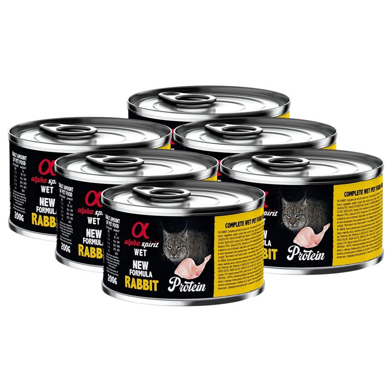 Alpha Spirit Cat Adult Rabbit Protein 6 x 200 g