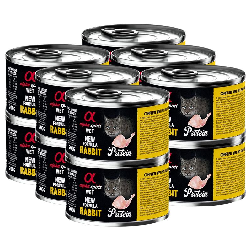 Alpha Spirit Cat Adult Rabbit Protein 12 x 200 g