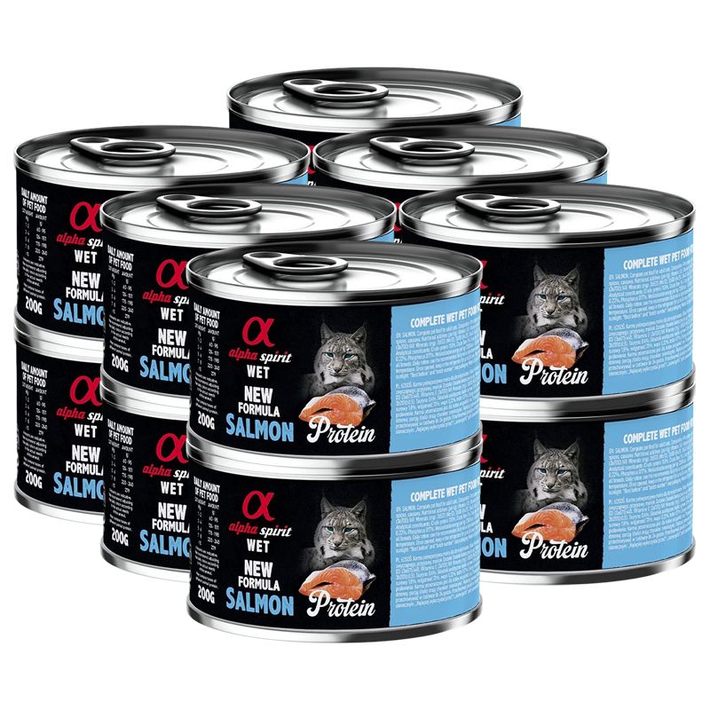 Alpha Spirit Cat Adult Salmon Protein 12 x 200 g