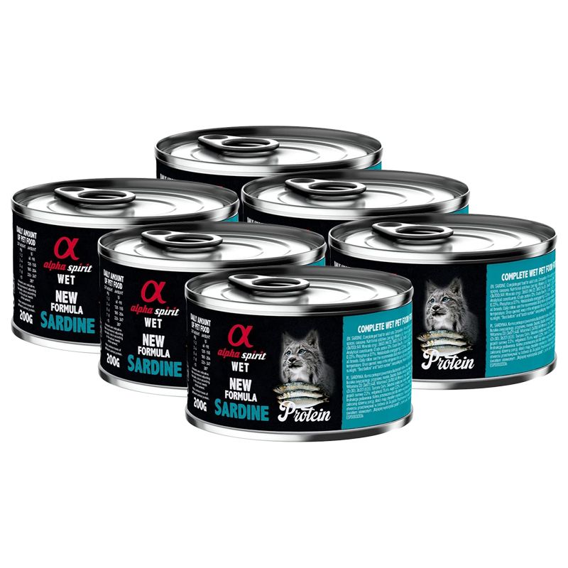 Alpha Spirit Cat Adult Sardine Protein 6 x 200 g