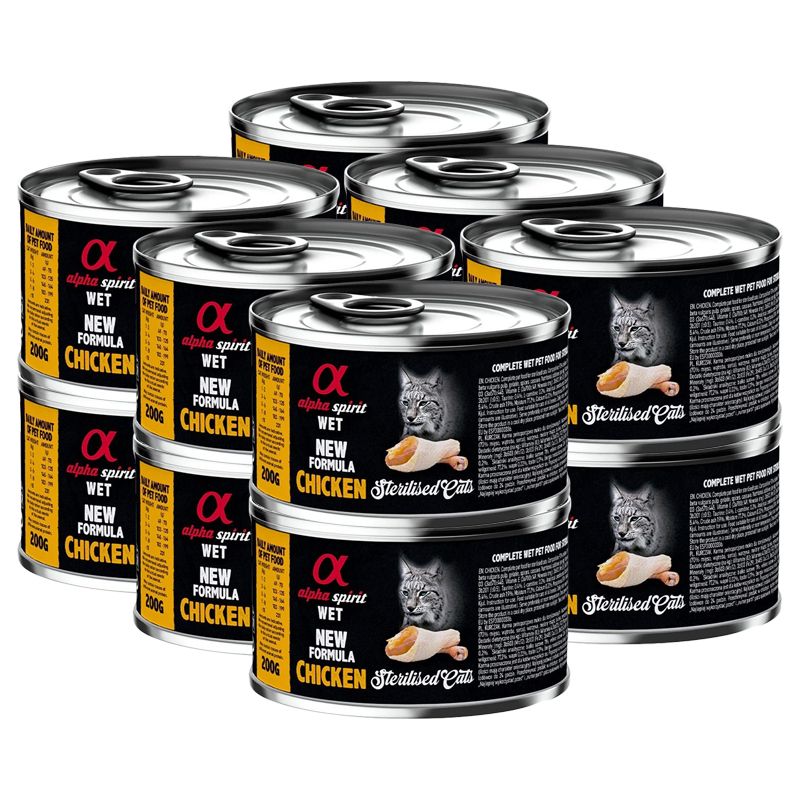 Alpha Spirit Cat Adult Chicken Sterilized 12 x 200 g