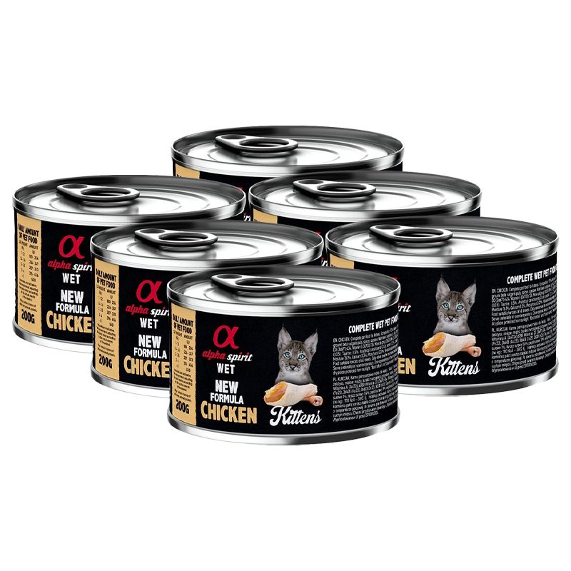 Alpha Spirit Cat Kittens Chicken 6 x 200 g
