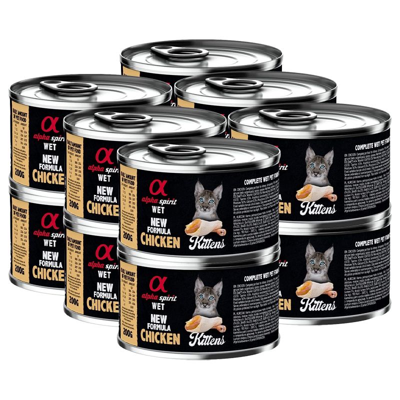 Alpha Spirit Cat Kittens Chicken 12 x 200 g