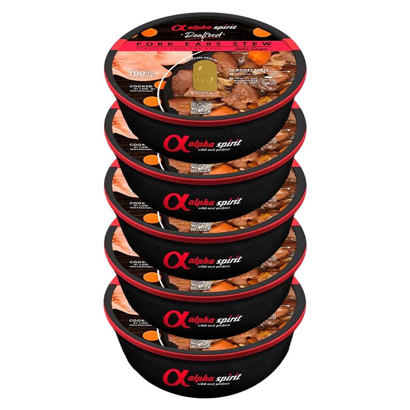 Alpha Spirit Dog Realfood Pork Ears Stew 5 x 280 g