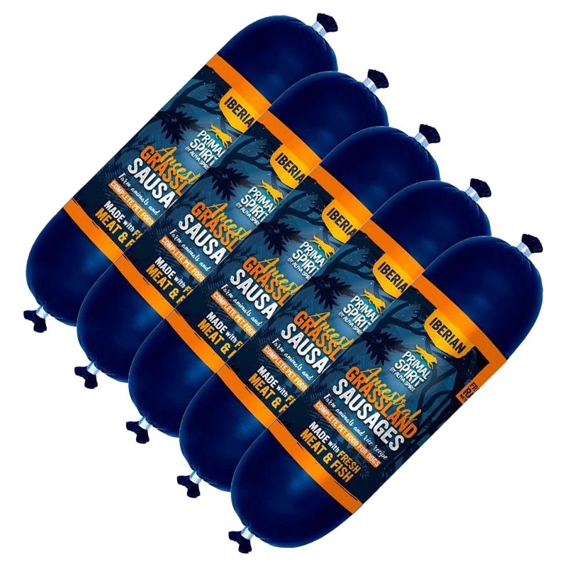 Primal Spirit Dog Iberian Ancestral Grassland Sausage 5 x 1 kg