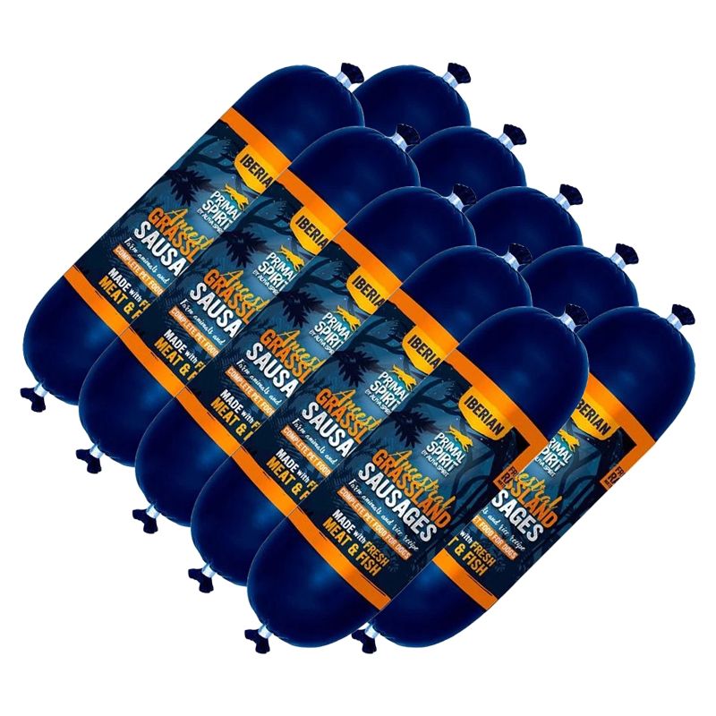 Primal Spirit Dog Iberian Ancestral Grassland Sausage 10 x 1 kg