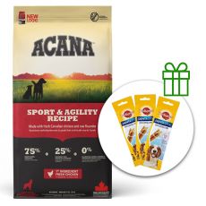 Acana Sport & Agility Recipe 17 kg + 3 x poslastice BESPLATNO