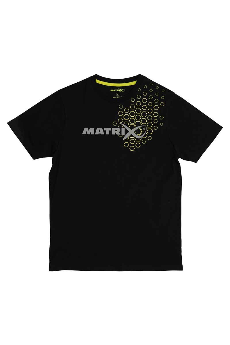 Matrix Hex Print T-Shirt Black M