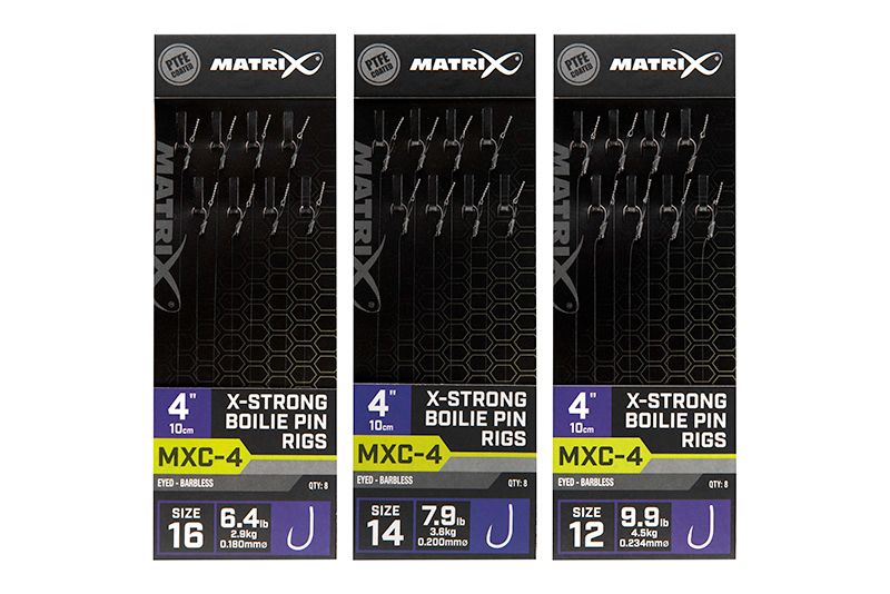 Matrix MXC-4 X-Strong Boilie Pin Rig 10cm 0.20mm size 14 / 8x
