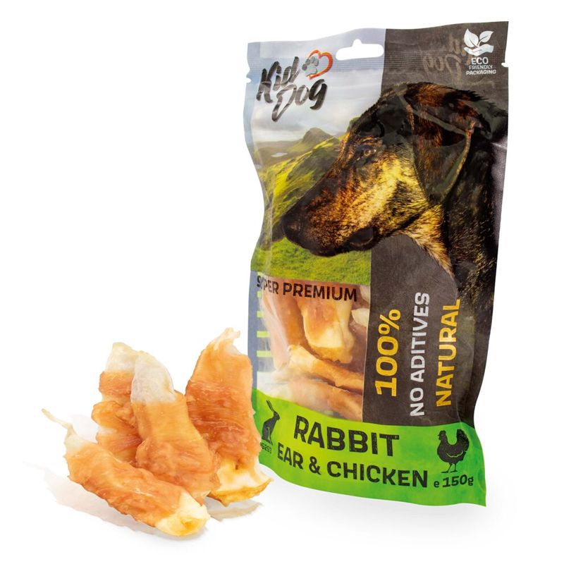 Kid Dog Super Premium 100% Pileća prsa na uhu zeca 150 g