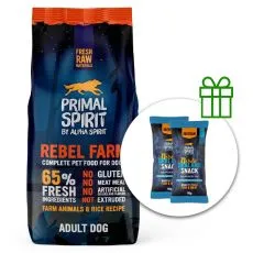 Primal Spirit Dog 65% Rebel Farm piletina i riba 12 kg + 2 x poslastice BESPLATNO
