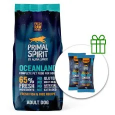 Primal Spirit Pas 65% Oceanland Pas morska riba 12 kg + 2 x poslastice BESPLATNO
