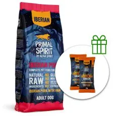Primal Spirit Dog 70% Iberian Pork with Ham 12 kg + 2 x poslastice BESPLATNO