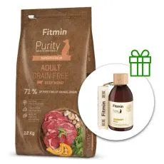 Fitmin Purity Adult Beef Grain Free 12 kg + Fitmin Purity Ulje od lososa BESPLATNO