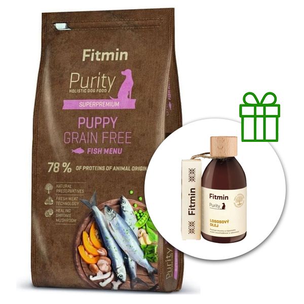 Fitmin Purity Puppy Grain Free Fish 12 kg + Fitmin Purity Ulje od lososa BESPLATNO