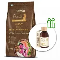 Fitmin Purity Puppy Rice Lamb & Salmon 12 kg + Fitmin Purity Ulje od lososa BESPLATNO
