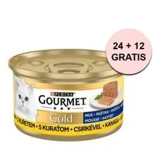 Konzerva Gourmet GOLD - pa&scaron;teta s piletinom 85 g, 24+12 kom BESPLATNO