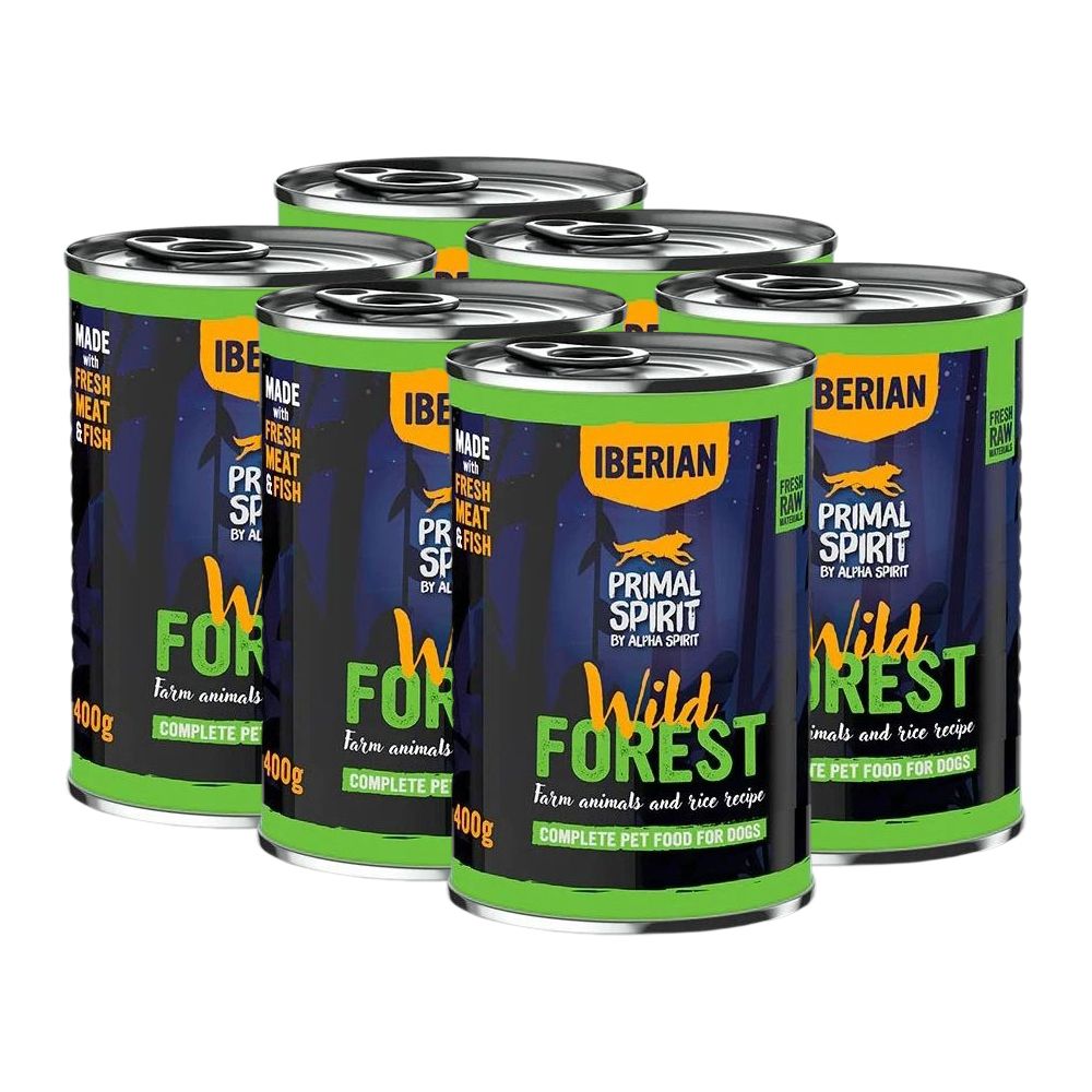 Primal Spirit Dog Iberian Wild Forest 6 x 400 g