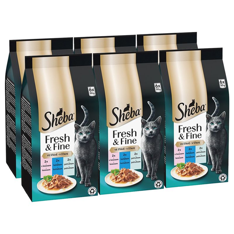 Sheba Fresh & Fine vrećice za mačke, piletina, pastrva i losos 6 x (6x50 g)