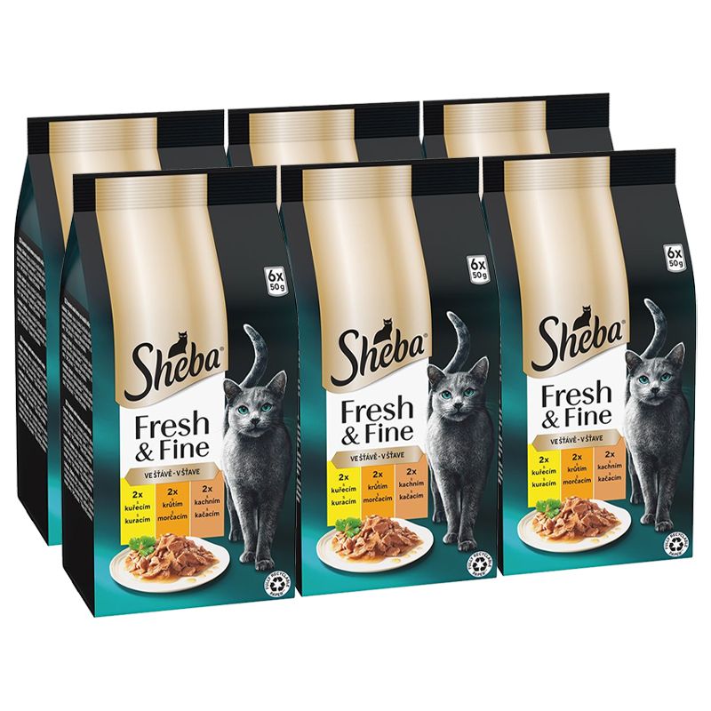 Sheba Fresh & Fine vrećice za mačke, piletina, puretina i patka 6 x (6x50 g)