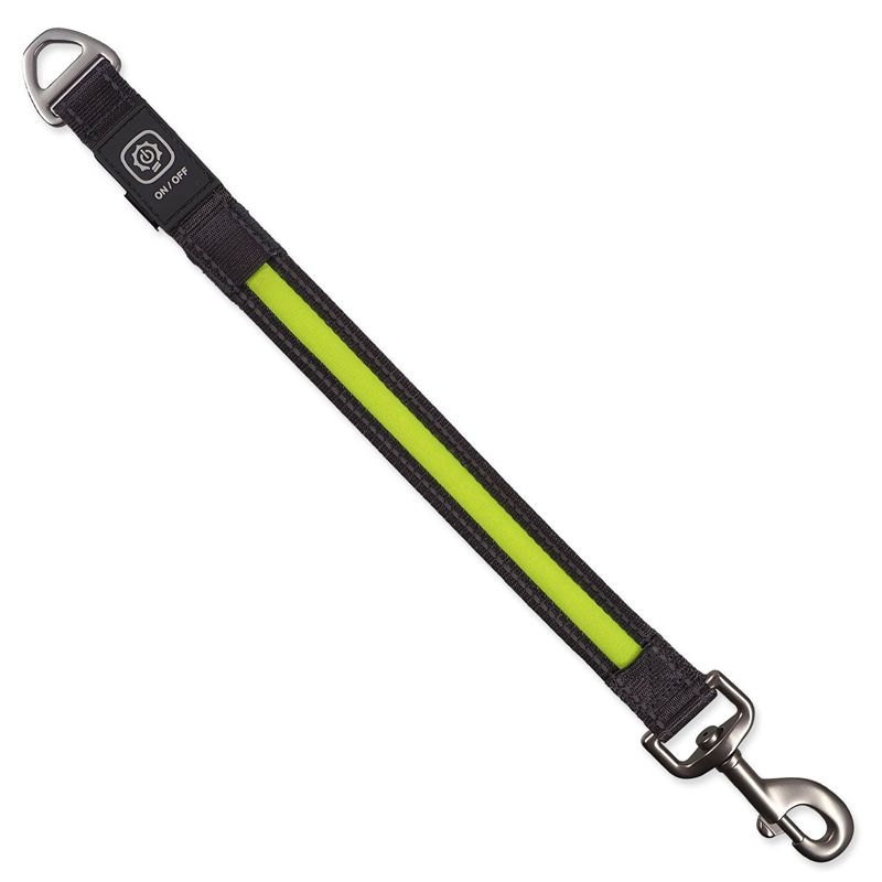 Dog Fantasy USB LED najlonski svjetleći nastavak za povodac zeleni 39 cm