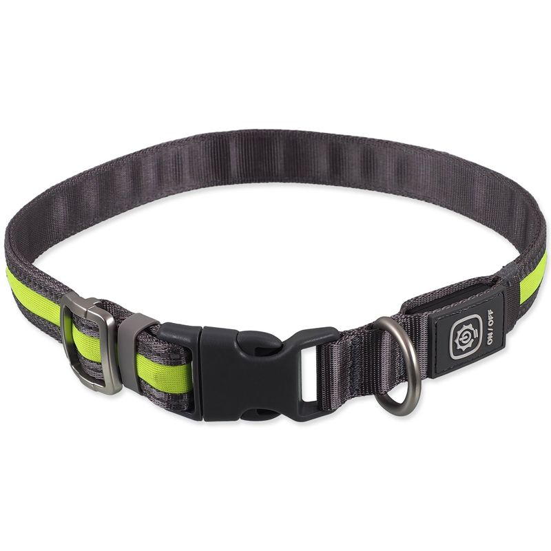 Dog Fantasy USB LED najlonska svjetleća ogrlica S-M zelena 35-50 cm