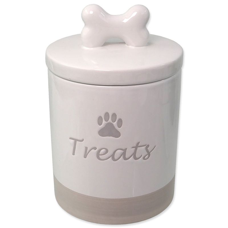 Dog Fantasy keramička posuda za poslastice bijela 1500 ml