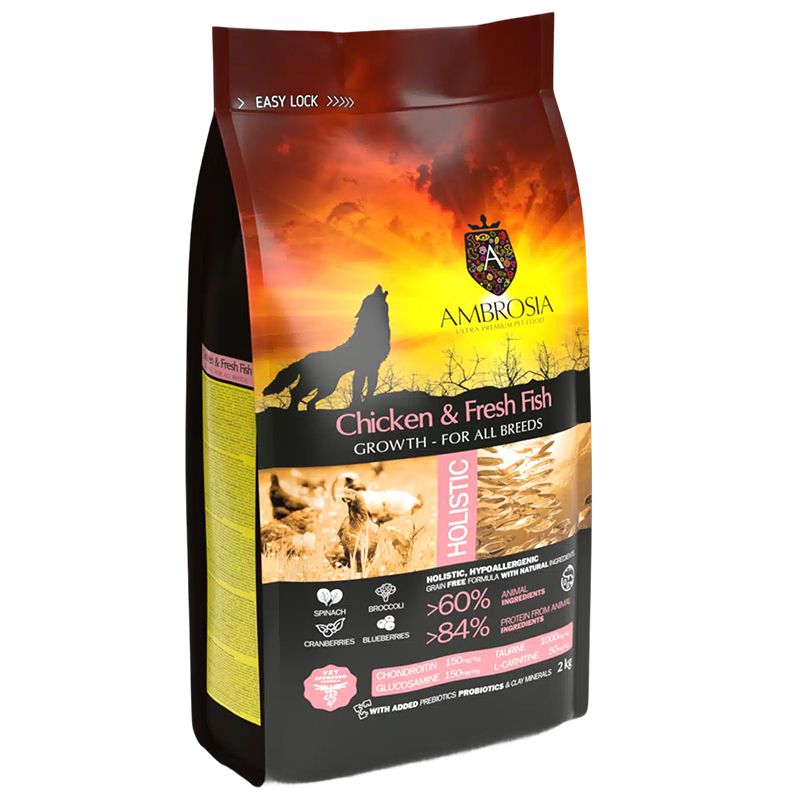 Ambrosia Puppy & Growth All Breeds Chicken & Fresh Fish 2 kg