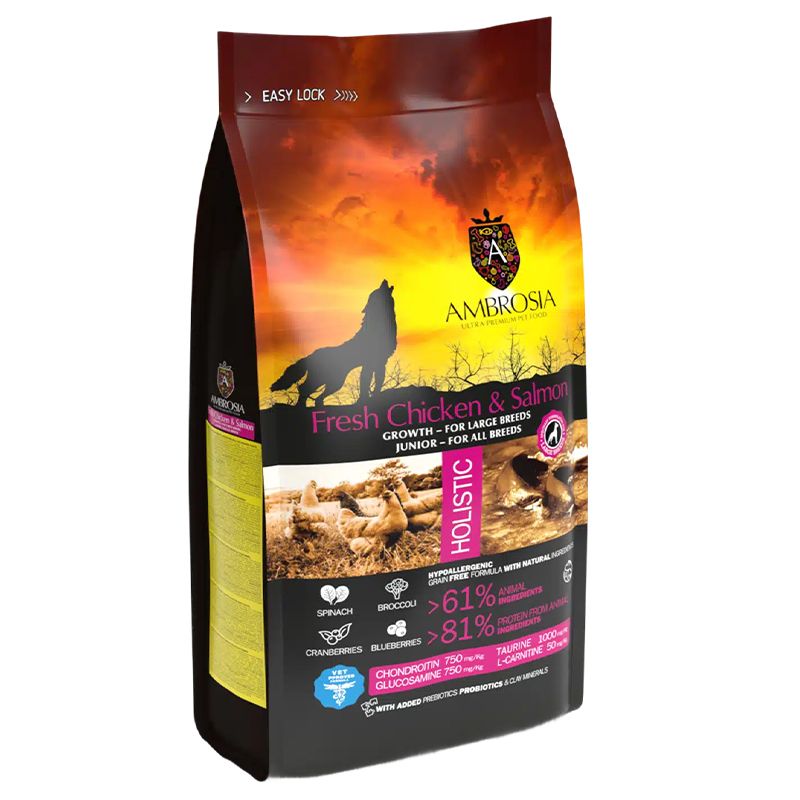 Ambrosia Puppy & Growth Large Breeds Chicken & Salmon 12 kg