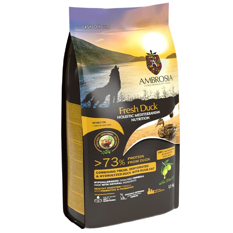 Ambrosia Mediterranean Adult Sensitive Fresh Duck 1,5 kg