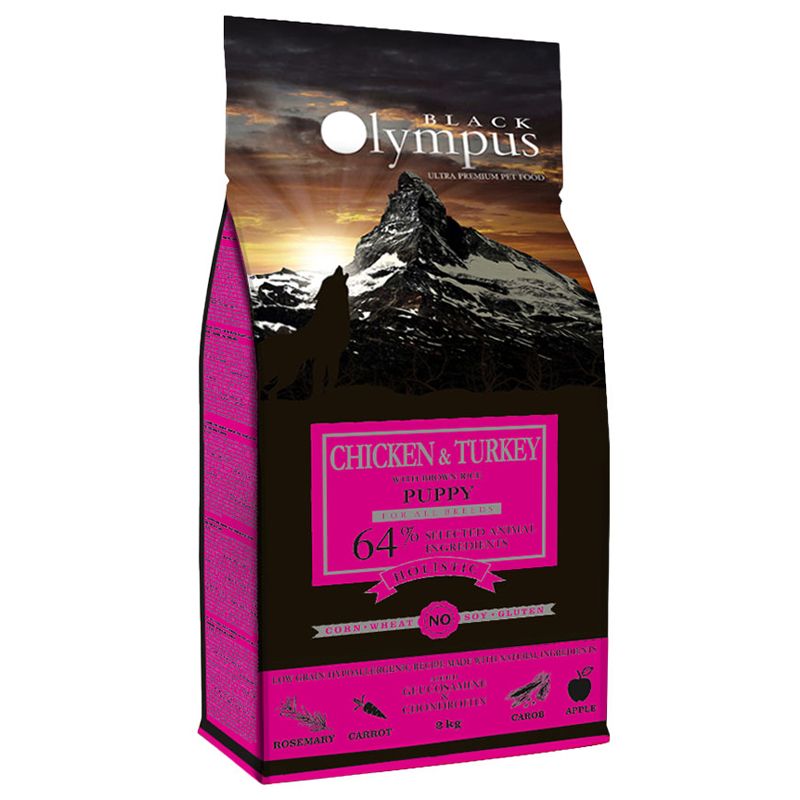 Black Olympus Puppy Chicken & Brown Rice 12 kg