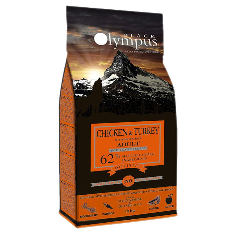 Black Olympus Adult Maxi Chicken & Brown Rice 12 kg
