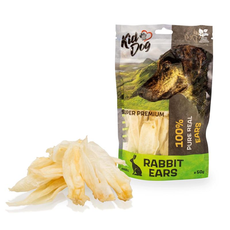 Kid Dog Super Premium 100% prirodne zečje uši 50 g