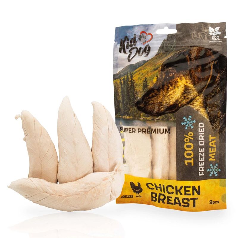 Kid Dog Super Premium 100% Cijela pileća prsa sušena zamrzavanjem 50 g