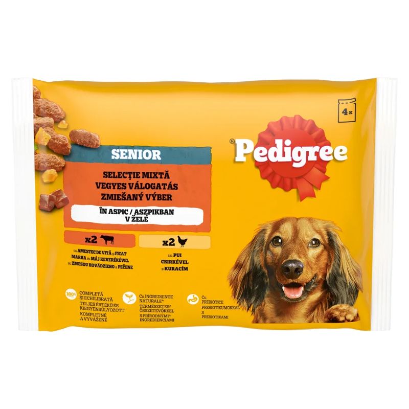 Pedigree Senior Mješani izbor u želeu 4 x 100 g