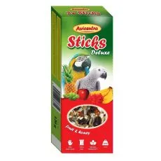 Avicentra Deluxe &scaron;tapići za velike papige &ndash; voće i med, 2 kom