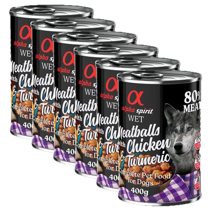 Alpha Spirit Meatballs - Pileća s kurkumom 6 x 400 g