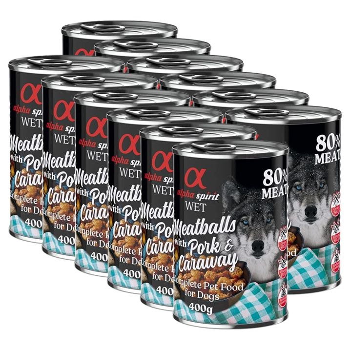 Alpha Spirit Meatballs - Svinjetina s kimom 12 x 400 g