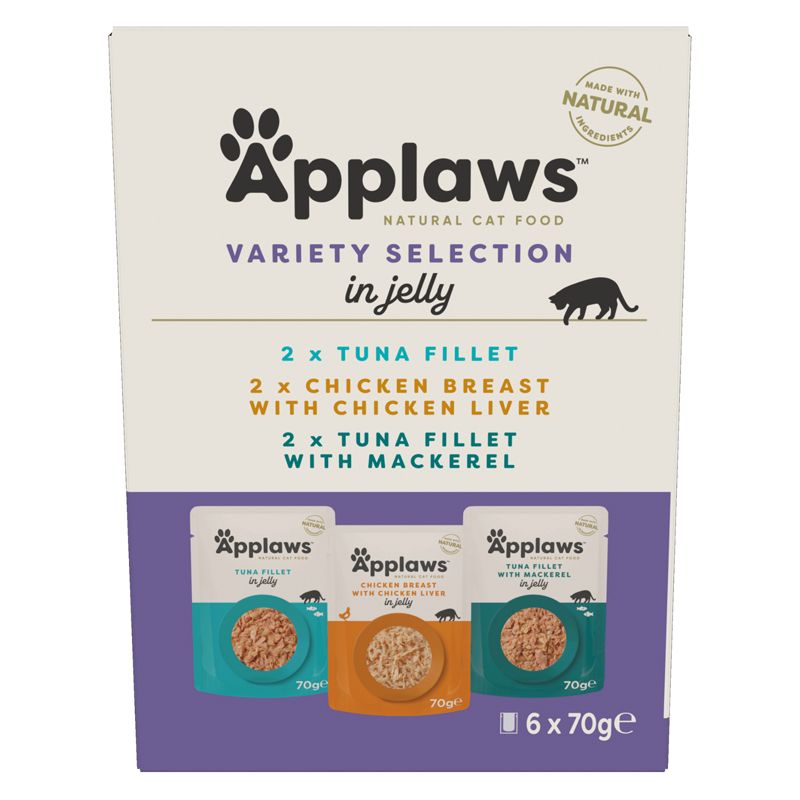 Applaws Variety Selection vrećica za mačke, izbor u želeu 6 x 70 g