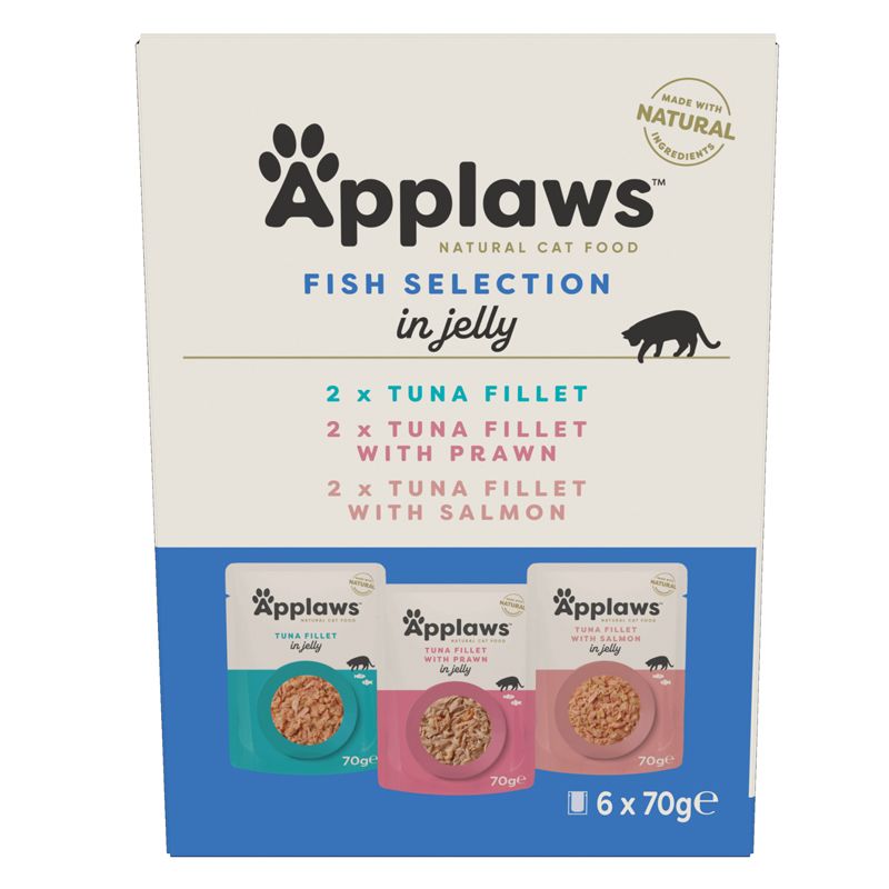 Applaws Fish Selection vrećica za mačke, riblji izbor u želeu 6 x 70 g