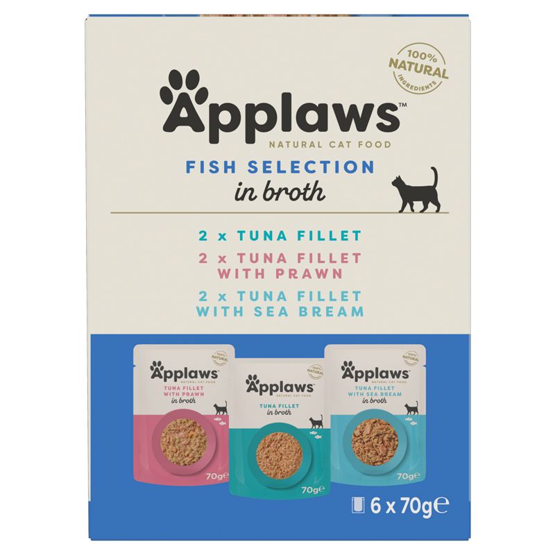 Applaws Fish Selection vrećica za mačke, riblji izbor u juhi 6 x 70 g